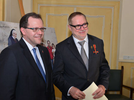 Staatssekretär Thomas Metz und Franz-Josef Fischer