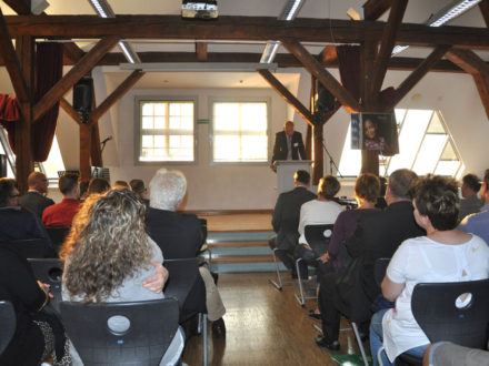 Gruppenbild der Eröffnung der Talent Company an der Pestalozzischule Durlach
