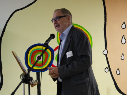 Franz Josef Fischer hält eine Rede anlässlich der Eröffnung der 30. Talent Company