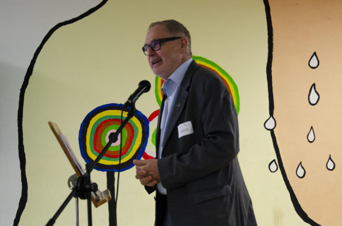 Franz Josef Fischer hält eine Rede anlässlich der Eröffnung der 30. Talent Company
