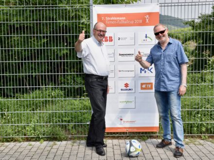 Bundestagsabgeordnete Dr. Michael Meister und Franz-Josef Fischer -7. Strahlemann Firmen-Fußballcup 2018