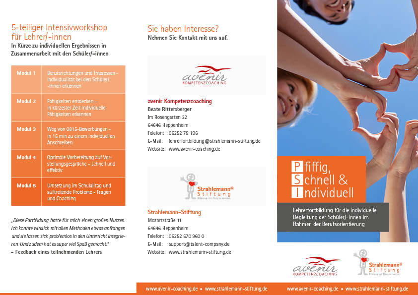 Flyer: PSI Lehrerfortbildung