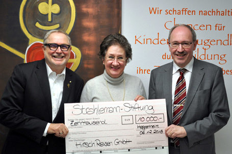 Jubiläumsspende von Hirsch-Reisen über 10.000€ Jubiläumsspende von Hirsch-Reisen über 10.000€