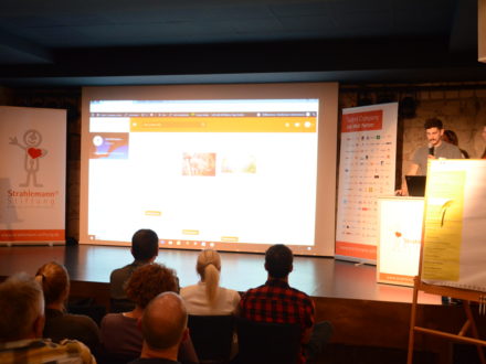 Talent Company im Dialog 2019: Matthias Rettig Strahlemann Projektmanager und Celina Fischer Marketingmanagerin bei Strahlemann