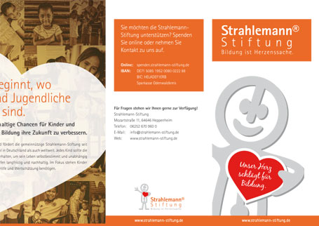 Flyer: Projekte Strahlemann-Stiftung