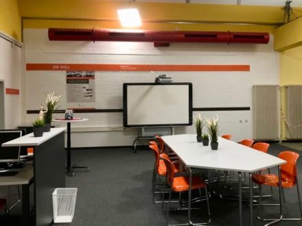 Arbeitsbereich der Talent Company an der OSW in Kassel