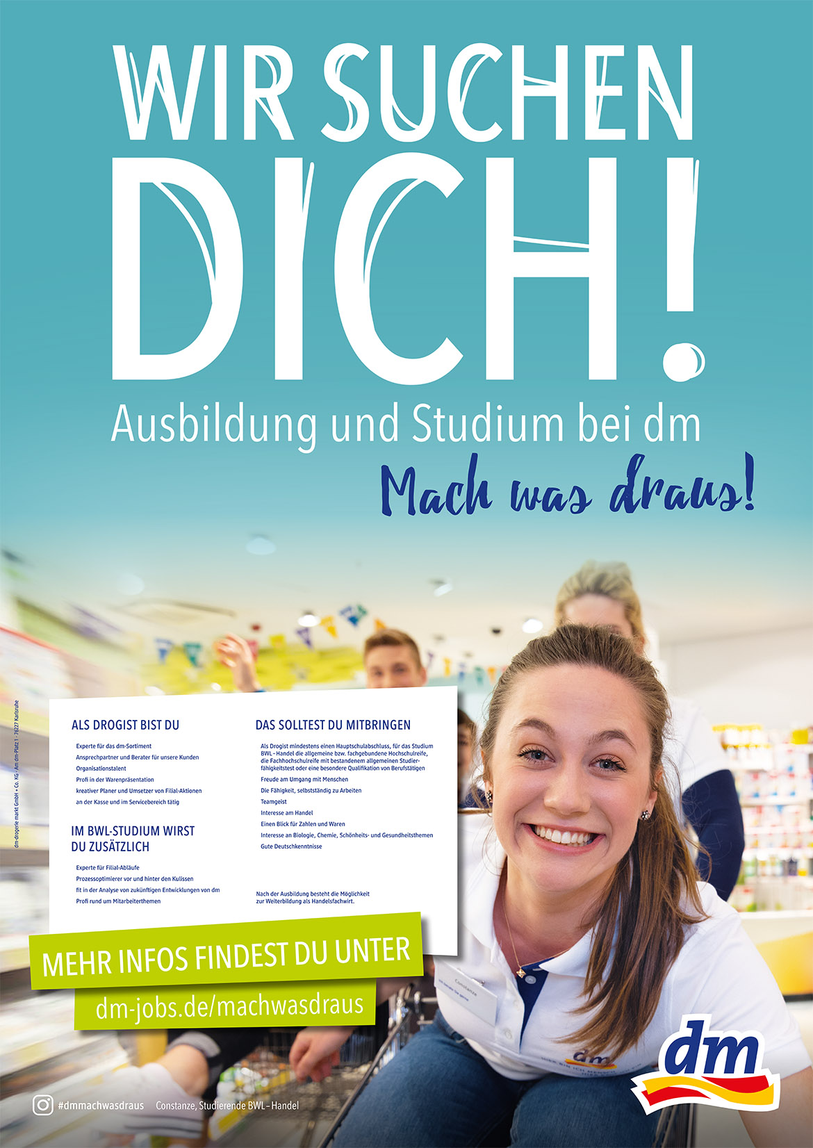 Ausbildungsplakat: dm-drogerie markt Mainz