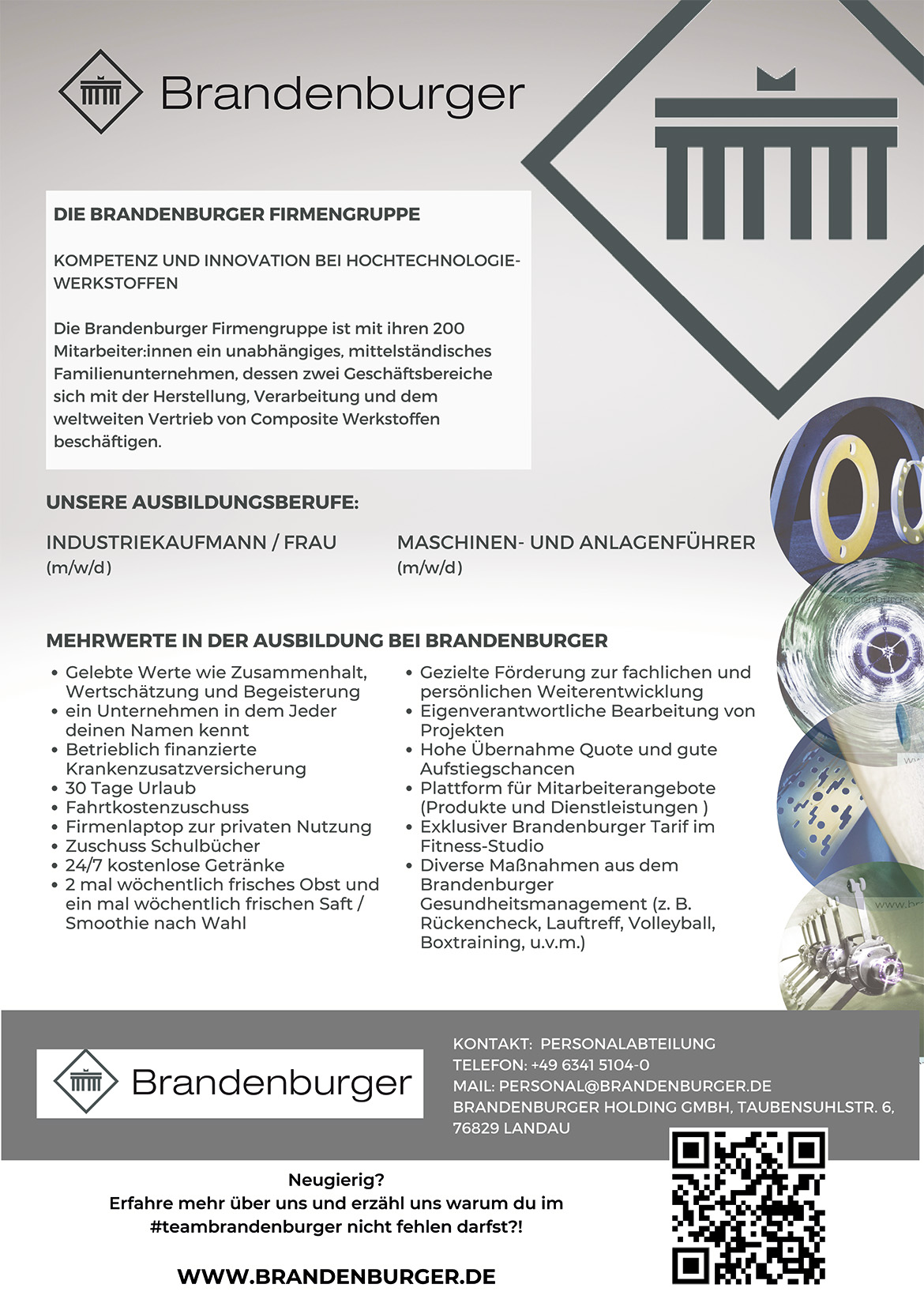 Ausbildungsplakat: Brandenburger Firmengruppe
