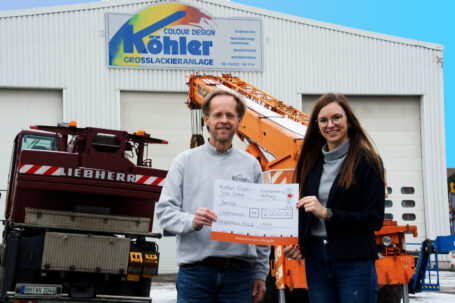 Weihnachtsspende von Köhler Kran-Service GmbH