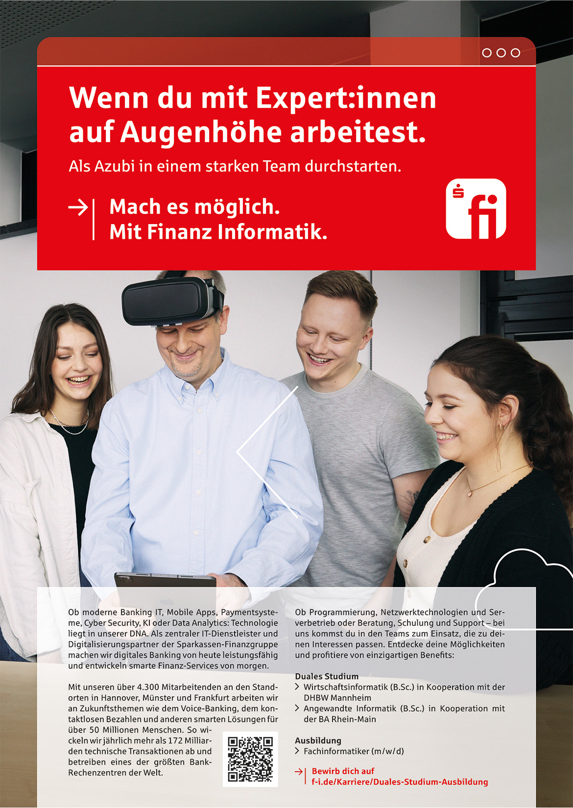 Ausbildungsplakat: Finanz Informatik GmbH & Co KG