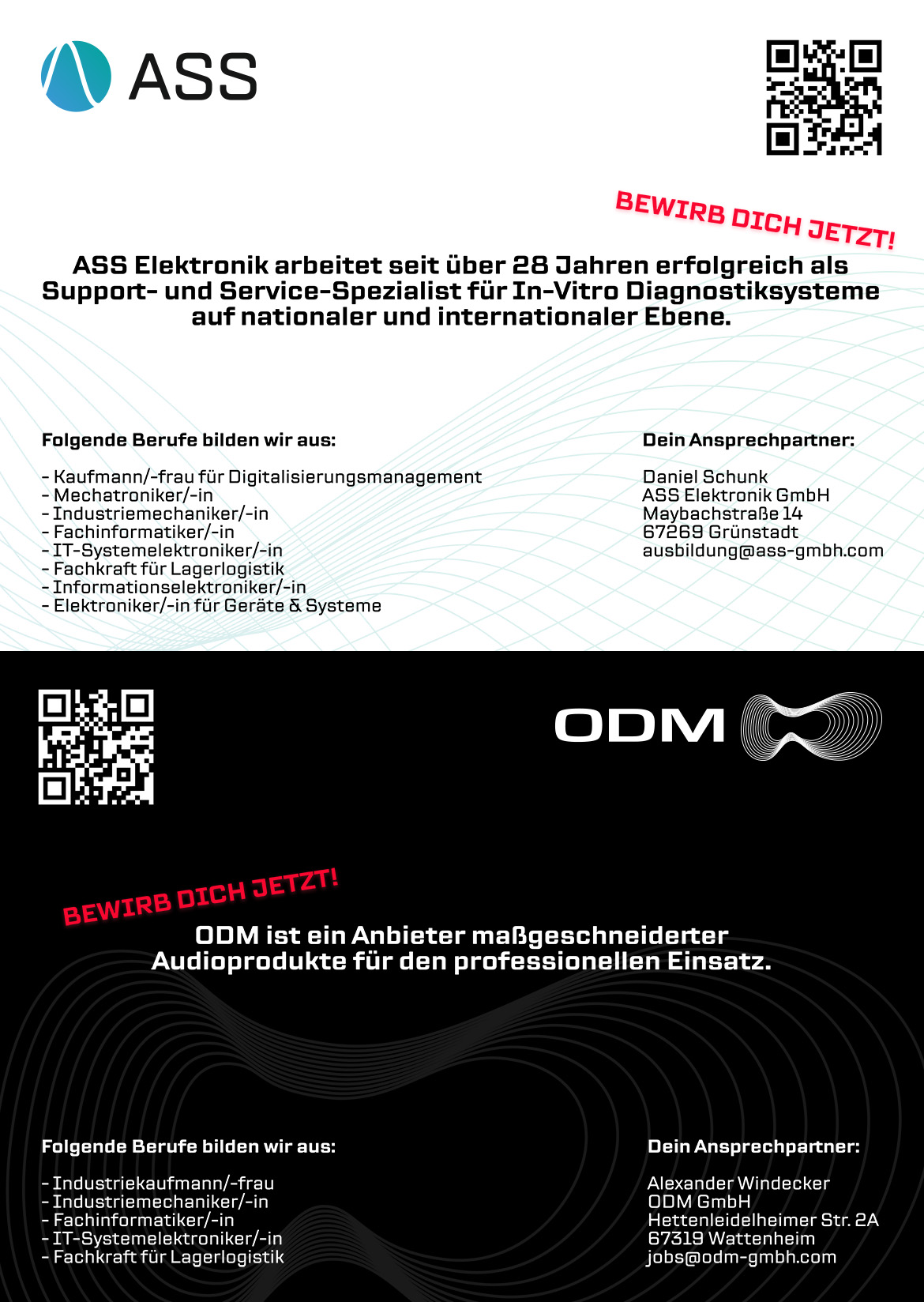 Ausbildungsplakat: ODM GmbH