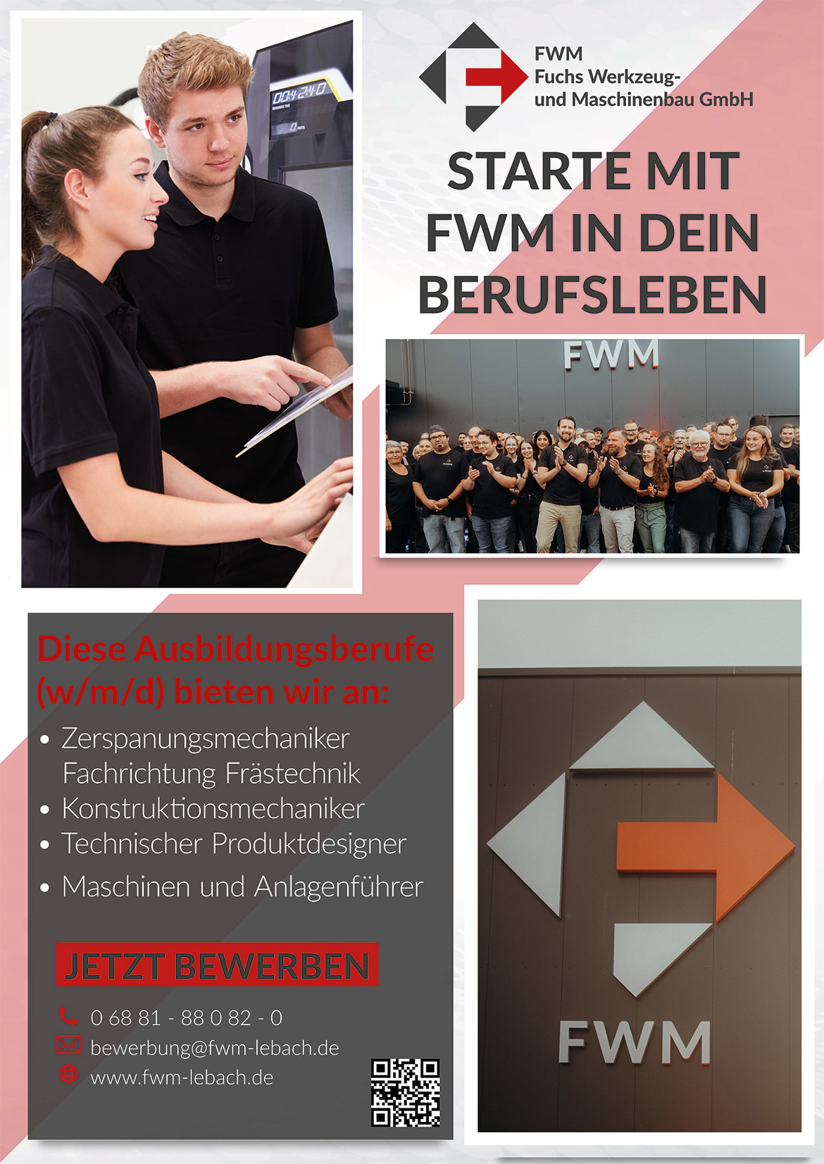 Ausbildungsplakat: Fuchs Werkzeug und Maschinenbau GmbH